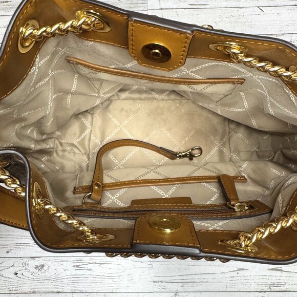 Michael Kors MK 'Alanis' Tote Purse | Brown | Medium - Picture 6 of 8